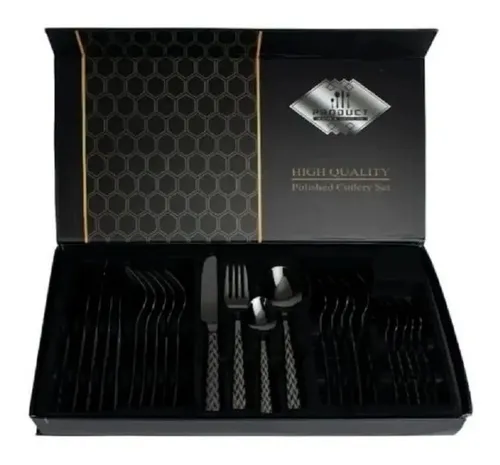 Miniatura 4 de Set De Cubiertos x 24 piezas Negro